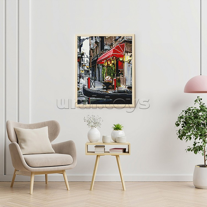 Алмазная мозаика с нанесенной рамкой 40х50 "Время отдыха" (32 цвета)