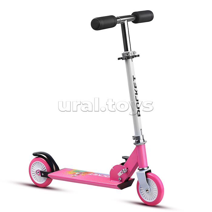 Самокат 2-х колесный ROCKET,колеса PU/ 125 мм, ABEC 7, розовый (в пакете)