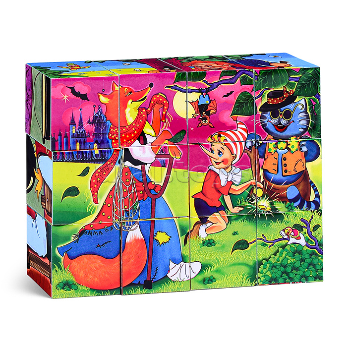 Кубики в картинках 10 "Буратино" (из 12-ти штук)