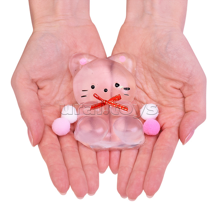 Игрушка-антистресс "Хрустально-прозрачный котик"