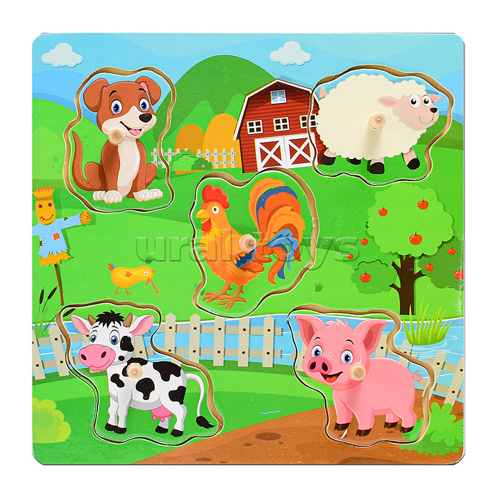 Пазл-вкладыш "В деревне"