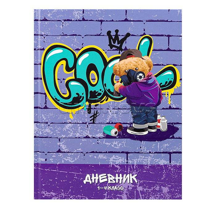 Дневник 1-4кл, тв обл, глянц/лам, 48л, Calligrata "Мишка COOL" Дневник 1-4кл, тв обл, глянц/лам, 48л, Calligrata "Мишка COOL"