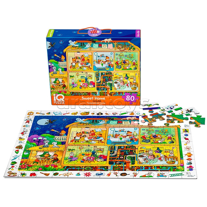 IQ Пазл с развивающей игрой 80 "Милый домик" 5+ (new)
