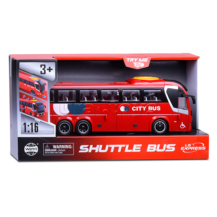 Автобус "Городской"1:16 ( свет, звук) в коробке