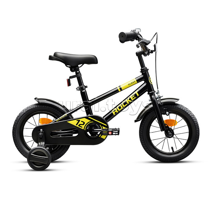 Велосипед 12" Rocket Gloss, цвет черный