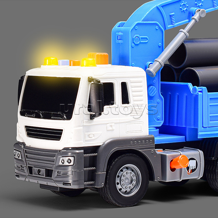 Машина "СтройЭнергия" 1:16 (свет, звук) в коробке (цвет синий)