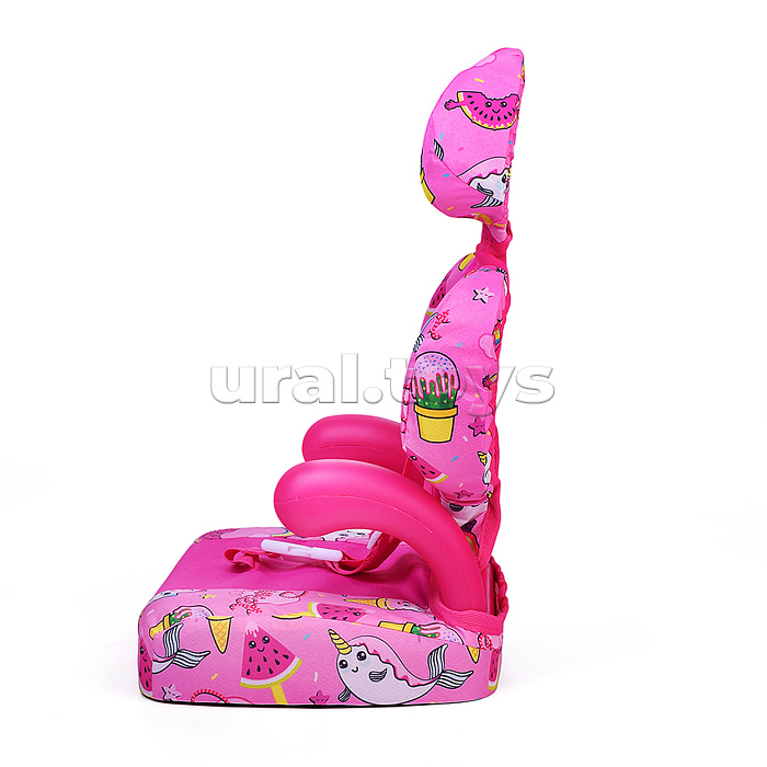 Кресло для кукол, принт розовый мир