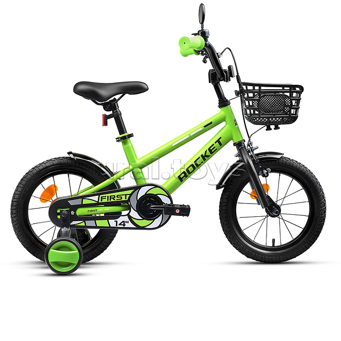 Велосипед 14" Rocket First, цвет зеленый