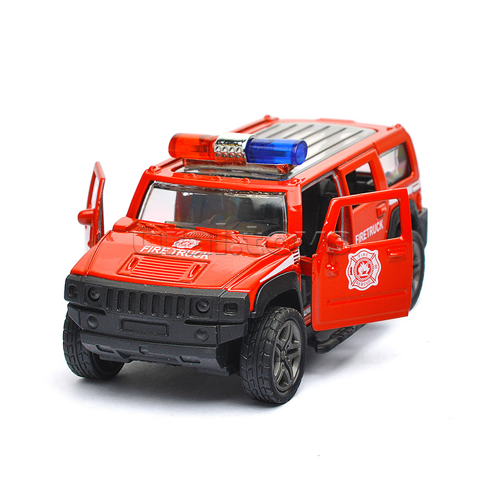 Красная инерционная служебная машинка с мигалкой die-cast, 1:32, открывающиеся двери Красная инерционная служебная машинка с мигалкой die-cast, 1:32, открывающиеся двери