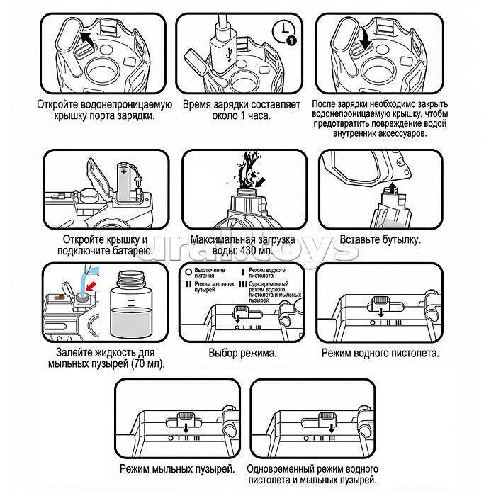 Водное оружие "Война капель" в коробке (цвет оранжевый)