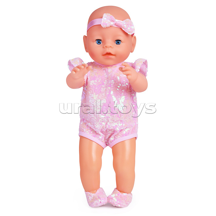 Пупс озвуч 40см, пьет, писает, закр. глазки, 4акс, 50 звуков