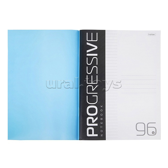 Тетрадь 96л. А4 линия "Progressive" на скобе пластиковая обложка синяя