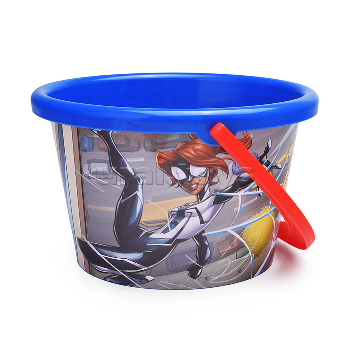 Набор Marvel «Человек-Паук» №7: ведро среднее с наклейкой, лопатка, грабельки, лейка малая №4