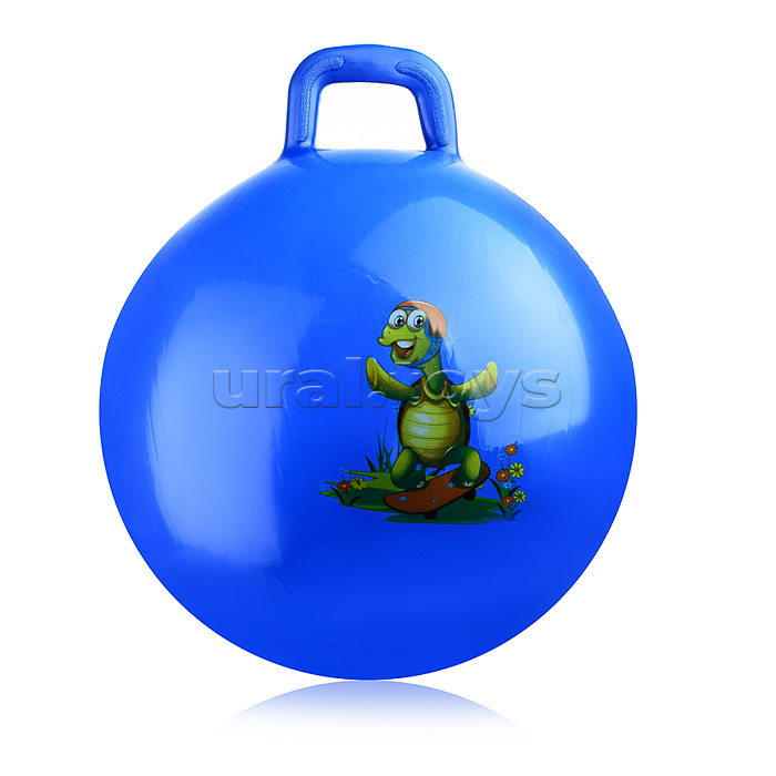 Мяч с ручкой 55см "В мире животных" (цвет в ассортименте)