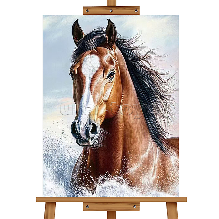 Набор для рисования "Картина по номерам 30*40 см. Бегущий конь"