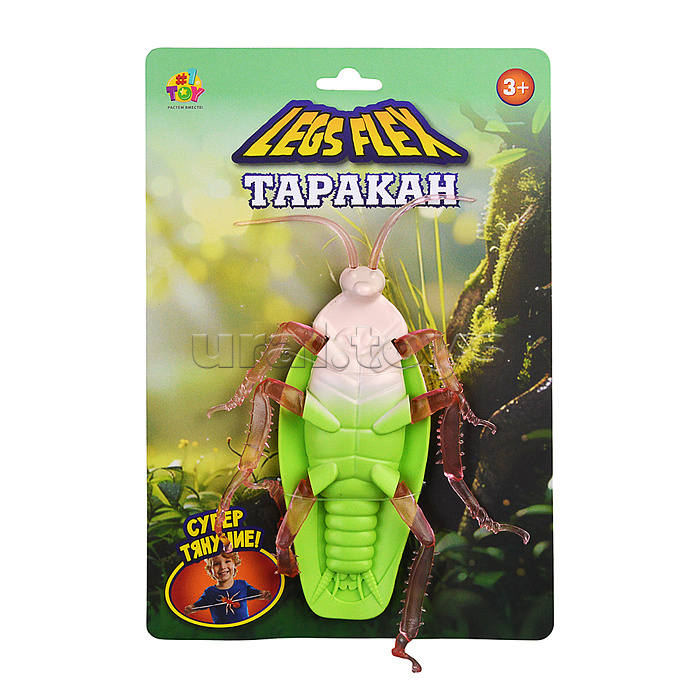 Таракан с тянущимися конечностями, 4 цв.в асс., блистер в пакете