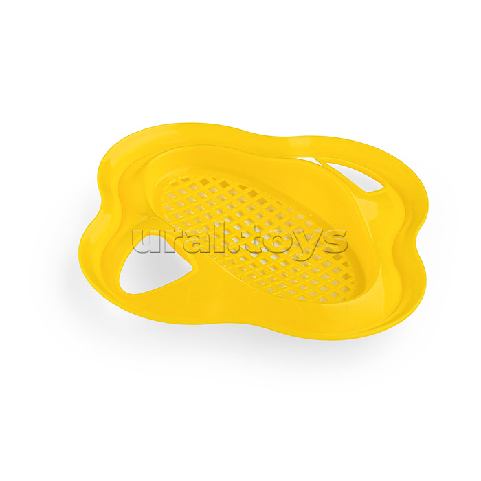 Набор №36: ведро-цветок среднее, ситечко-цветок, совок №2, грабельки №2, 2 формочки