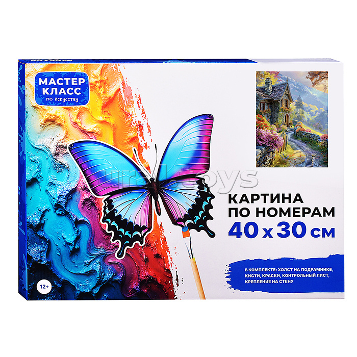 Набор для рисования "Картина по номерам 30*40 см. Домик в деревне"