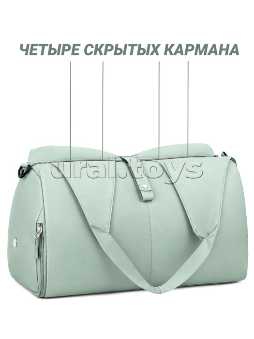 Сумка спортивная (текстиль) цвет серый