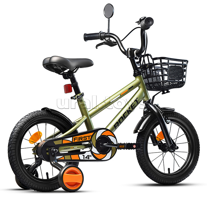 Велосипед 14" Rocket First, цвет хаки