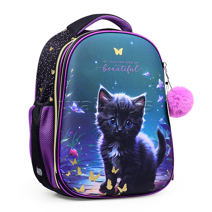 Рюкзак "Choice Lite. Beautiful Cat" жесткий 38x29x17 см (17 л) вес 800 г, 1 отделение на молнии с разделителями для учебников, светоотражающие элементы, в комплекте с брелоком Рюкзак "Choice Lite. Beautiful Cat" жесткий 38x29x17 см (17 л) вес 800 г, 1 отделение на молнии с разделителями для учебников, светоотражающие элементы, в комплекте с брелоком