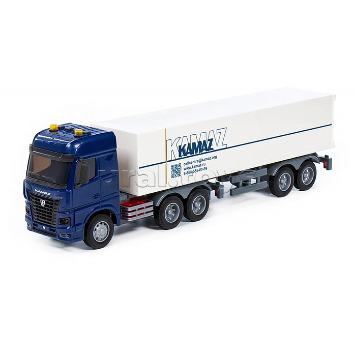KAMAZ, автомобиль-тягач с полуприцепом инерционный (со светом и звуком)