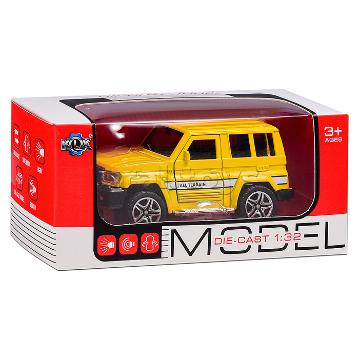 Машина "Вездеход"1:32 (свет,звук, откр дв)  в коробке