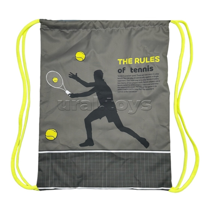 Мешок для обуви "Теннис" 1 отделение, 370х470мм, петля для подвеса, полиэстер, 210 ден