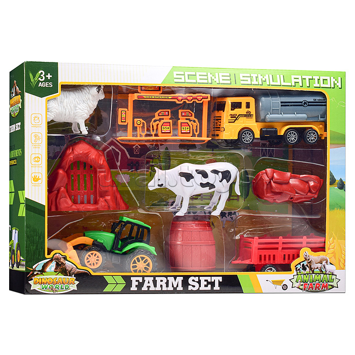 Набор машин "Работа на ферме" в коробке