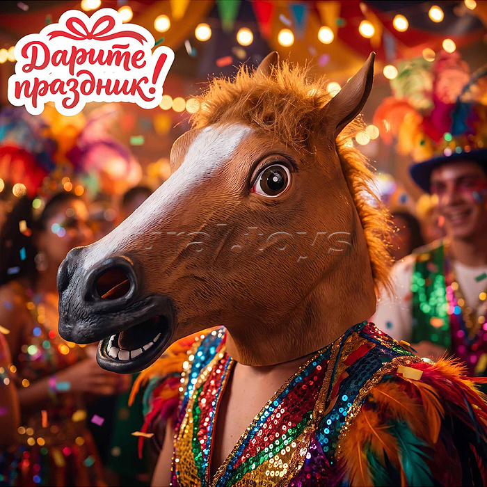 Карнавальная маска "Голова коня"