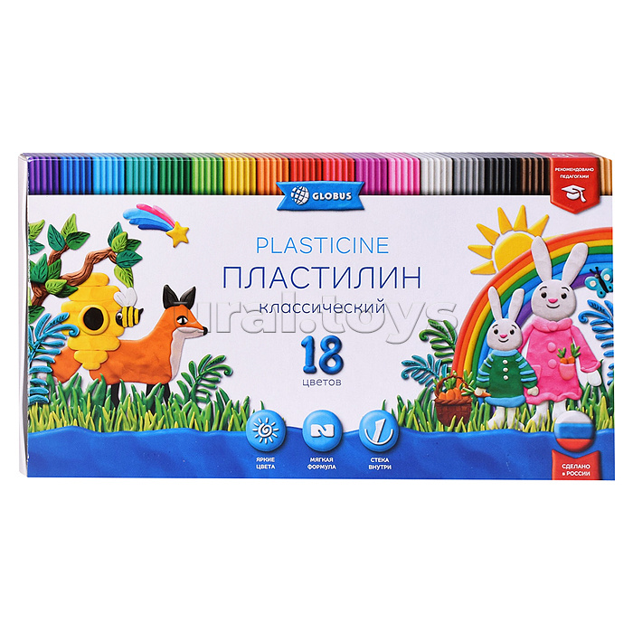 Пластилин классический 18 цв.