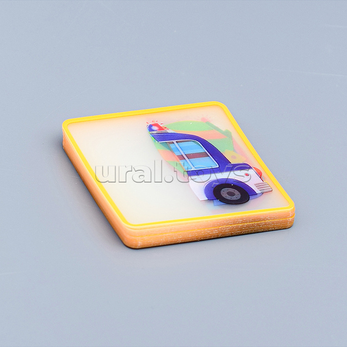 Пластиковое лото для малышей (нов) 3+ Машинки. Найди половинку