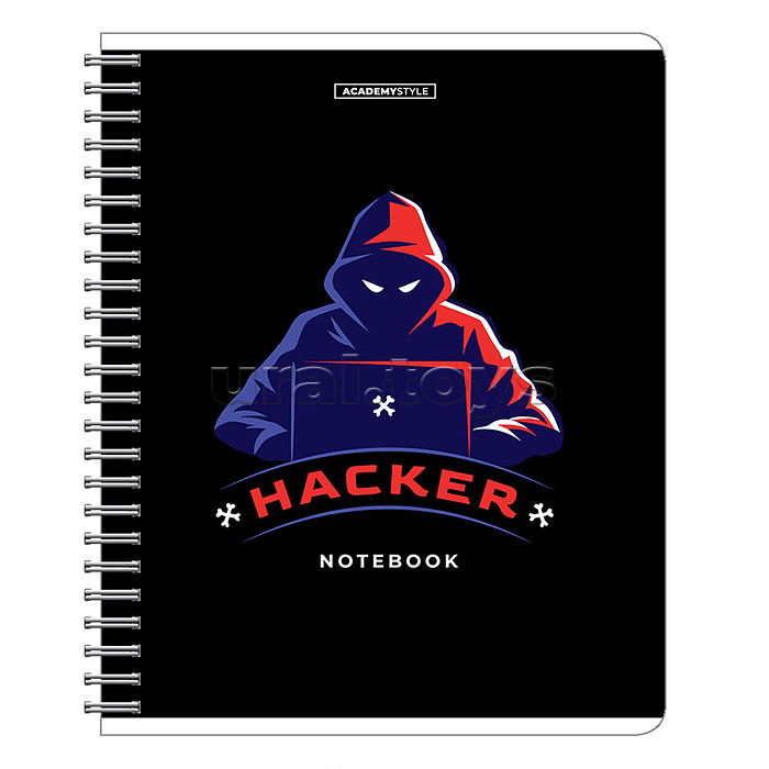 Тетрадь 96л А5 клетка "Hacker"