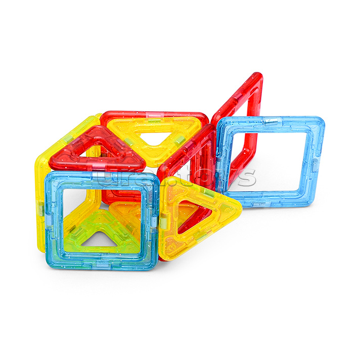 Конструктор магнитный (размер деталей малый) 57 дет., Упаковка: пластиковая подложка в плёнке.