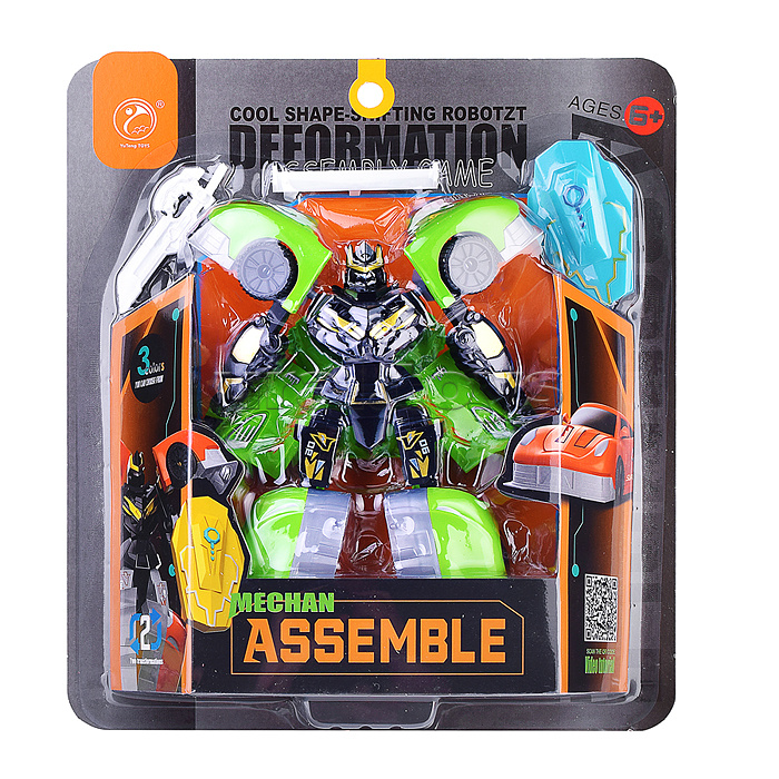 Робот робот трансформирующийся в машину (3 цвета) в коробке