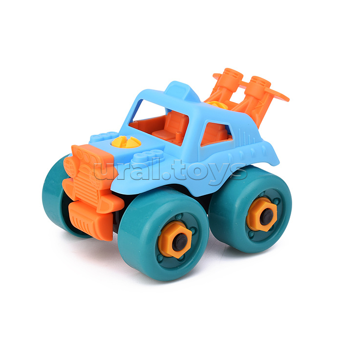 Конструктор пластмассовый "Набор машинок" в пакете