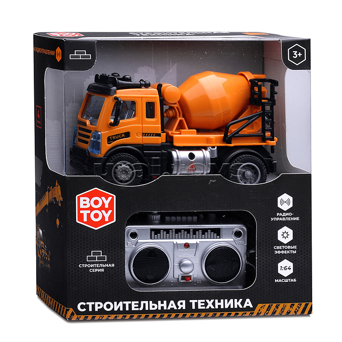 Машина "Строительная. Бетономешалка" р/у, в коробке Машина "Строительная. Бетономешалка" р/у, в коробке