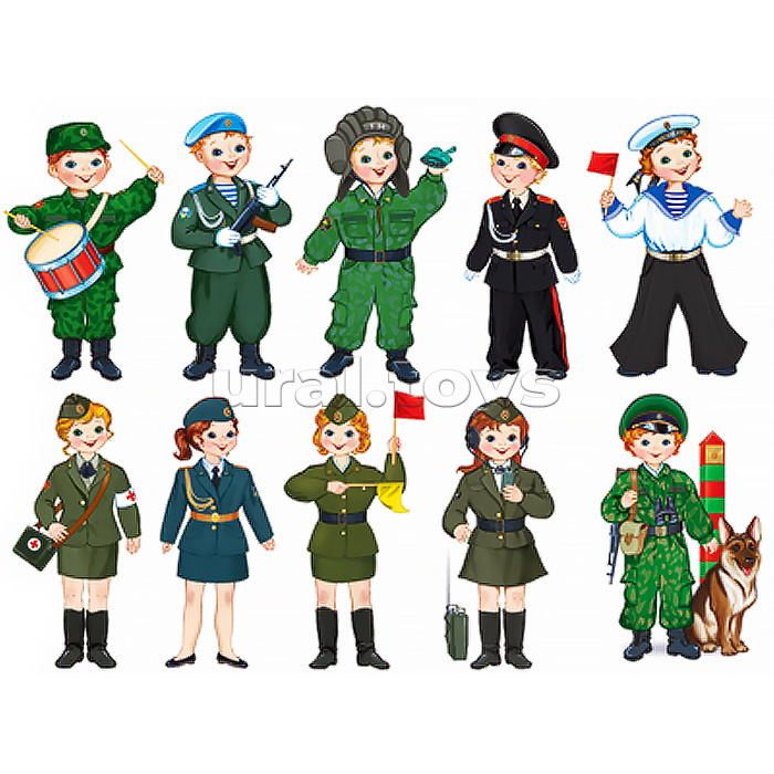 Комплект украшений на скотче "Защитники Родины" (двухсторонние)