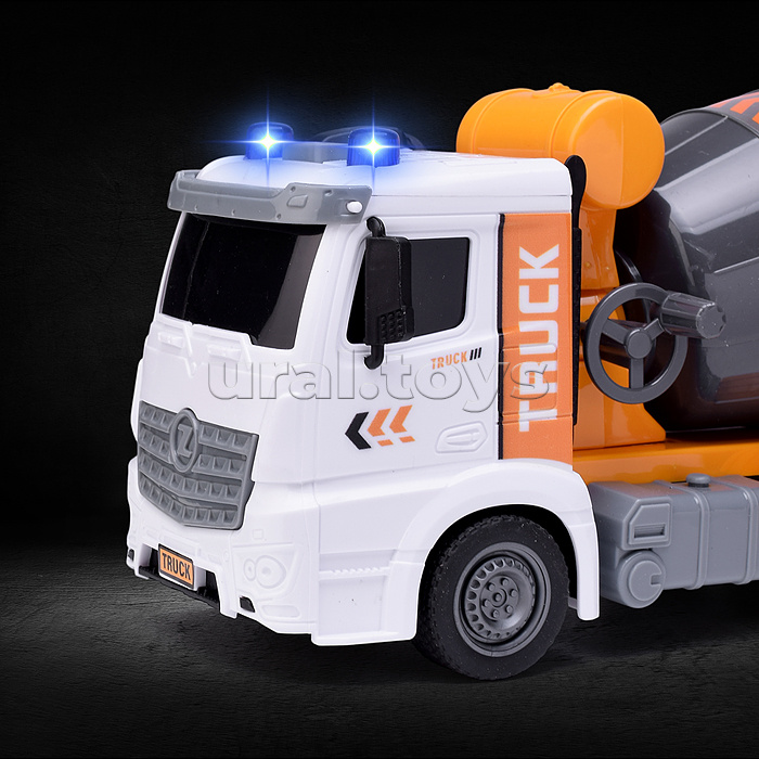 Машина "Бетономешалка" на батарейках, в коробке