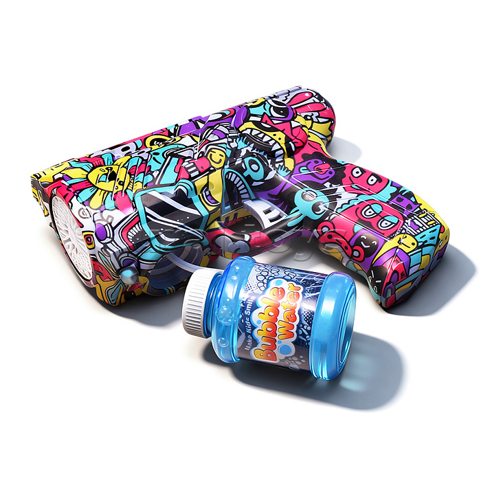 Бластер для мыльных пузырей YD6701A "Граффити пузырь" в коробке