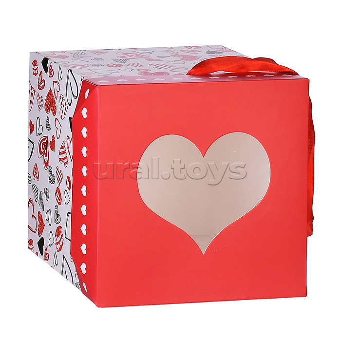 Коробка подарочная "Сердце" 15х15х15 см