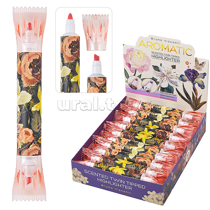 Текстовыделитель с запахом "Flora. Lush Bouquet" розовый