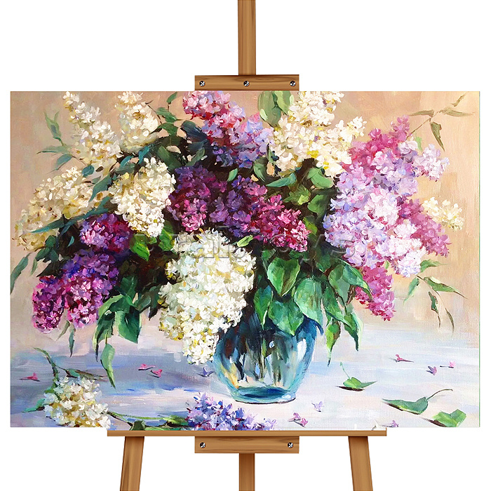 Набор для рисования "Картина по номерам 50х40 см. Сирень"