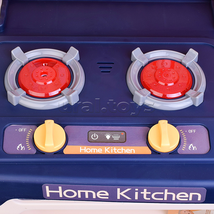 Игровой набор кухня "Давай играть" (свет, звук) 69 предметов, в коробке