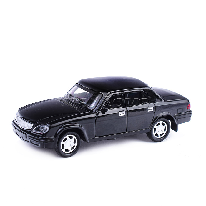 Машина металл ГАЗ -31105 «Волга» 12 см, (двери, багаж, черный)инерц, в коробке