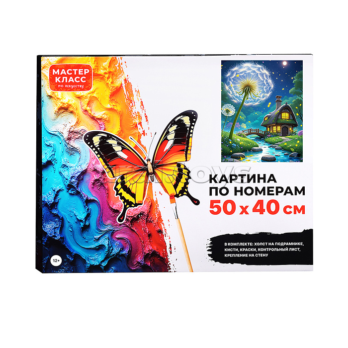 Набор для рисования "Картина по номерам 40х50 см. Ночной домик"