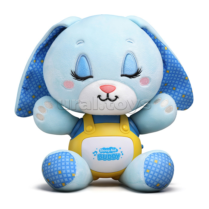 Заяц "Спящий зайка" свет, звук, в коробке