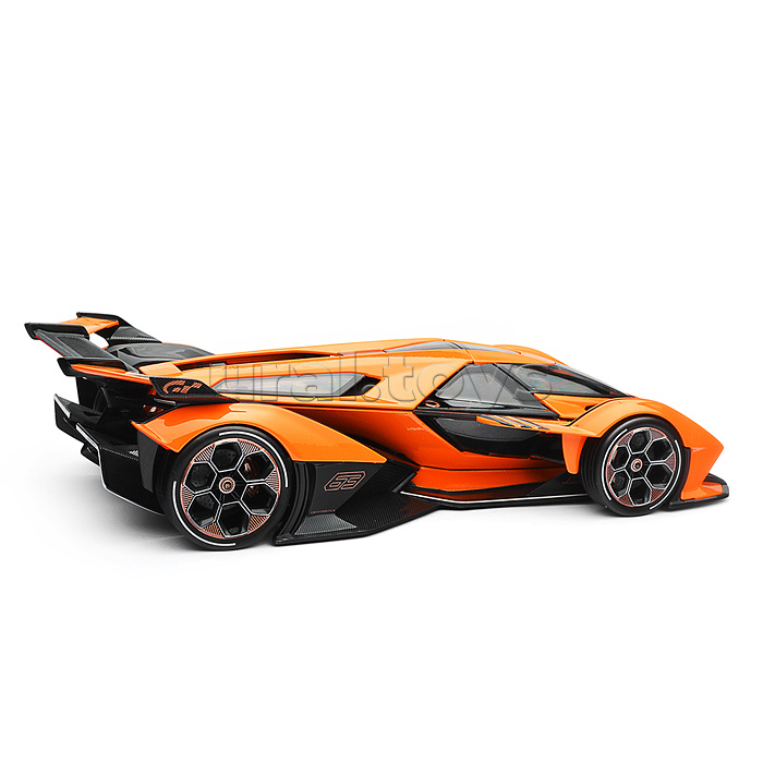 Машинка die-cast Lamborghini V12 Vision Gran Turismo, 1:18, оранжевая,