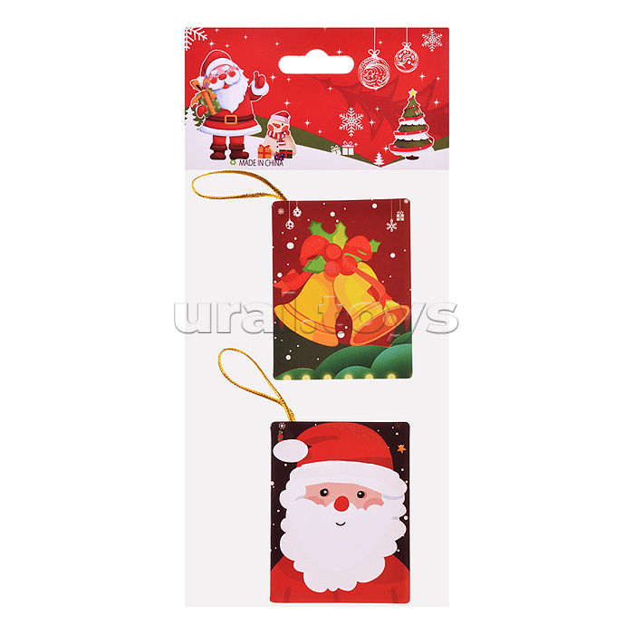 Открытка новогодняя "Новогоднего настроения", (набор 8 шт), в пакете