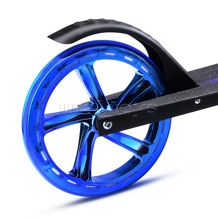 Самокат 2-х кол., синий, d 200 мм., PU, в коробке